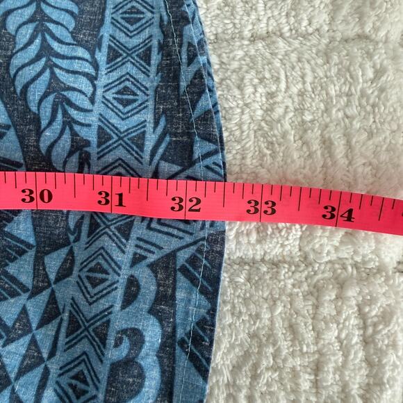 Jack O'Neill Men's XXL Blue Graphic Tribal Print Shirt Short Sleeve Casual - Picture 8 of 11